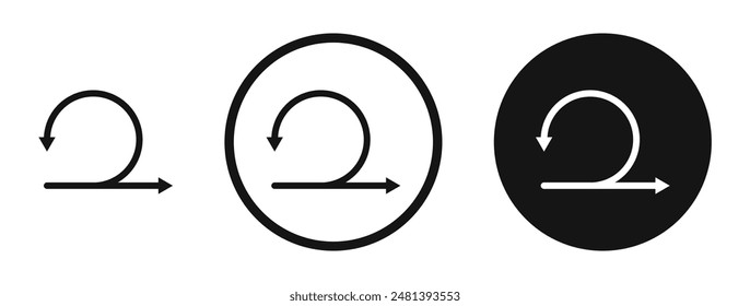 Agile vector icon set in black and white color.