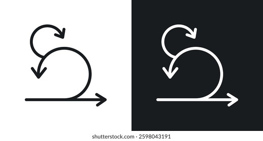 Agile vector icon set in black and white color.