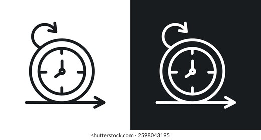 Agile vector icon set in black and white color.