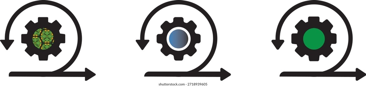Conjunto de iconos vectoriales ágiles. Conjunto de iconos de enfoque ágil Vector Estilo múltiple