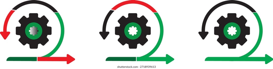 Conjunto de iconos vectoriales ágiles. Conjunto de iconos de enfoque ágil Vector Estilo múltiple