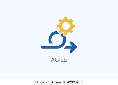 Vector ágil o logotipo símbolo ilustración