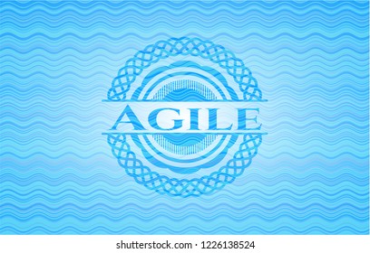 Agile water emblem background.