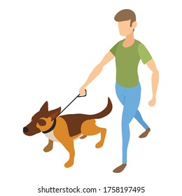 Agility dog training icon. Isometric of agility dog training vector icon for web design isolated on white background