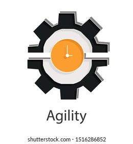 Agility icon concept on white background. Business resilience creative design. Flat vector illustration use for your mobile app.