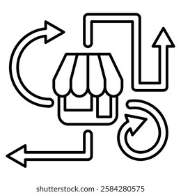 Agility icon design Line style.