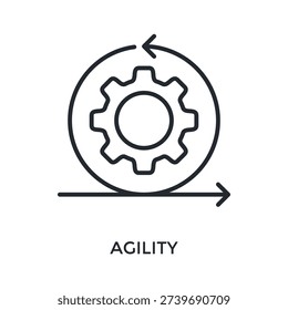 Agility Icon Outline Style. Vector Illustration For Graphic Design