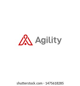 Agility initial letter A modern logo