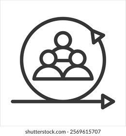 Agility Outline Icon Vector Illustration