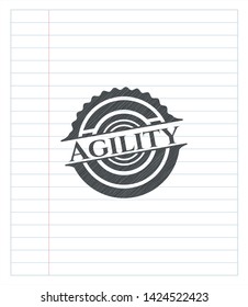 Agility with pencil strokes. Vector Illustration. Detailed.