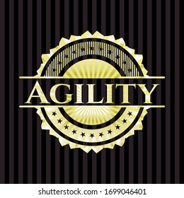 Agility shiny emblem. Vector Illustration. Detailed.