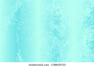 Aging blue textured template. Vintage grunge gradient background on light backdrop. Abstract old grungy colorful element. Material design. Aged color shabby weathered background. Messy paint sample.