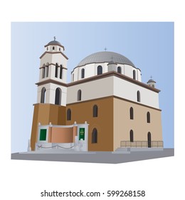 Agios Nikolaos church vector