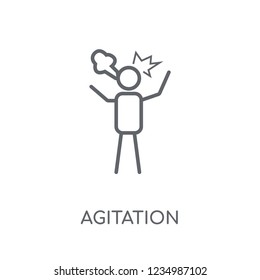 agitation linear icon. Modern outline agitation logo concept on white background from General collection. Suitable for use on web apps, mobile apps and print media.