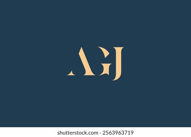 AGJ abstract letter logo design. This logo is designed by three abstract letters.