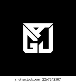 Logo de la carta AGJ diseño creativo con gráfico vectorial, logotipo AGJ simple y moderno.