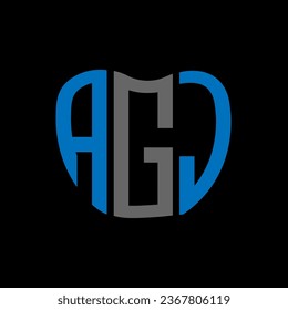 AGJ letter logo creative design. AGJ unique design.
