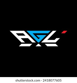 Diseño vectorial de la letra AGL, logotipo AGL simple y moderno. Diseño de alfabetos lujosos AGL  