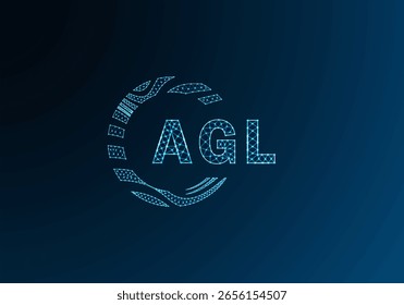 Diseño de Vector de logotipo de letra polivinílica baja AGL. Diseño de logotipo de poliéster inferior AGL. Diseño único del logotipo de baja poli de AGL.