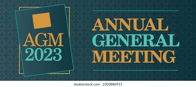 AGM. Annual General Meeting 2023 banner or poster. EPS10 vector. 