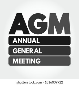 AGM - Annual General Meeting acronym, business concept background