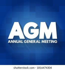 AGM - Annual General Meeting acronym, business concept background