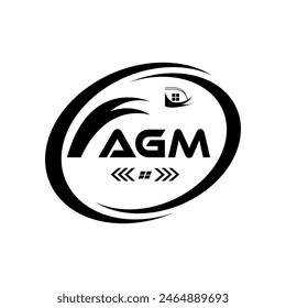 AGM letter logo design. AGM Simple and modern logo. AGM luxurious Alphabet logo Design. -vector Illustration