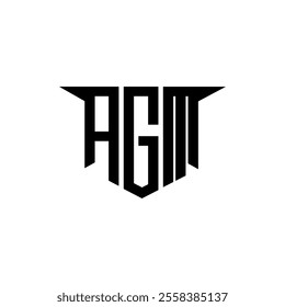 AGM letter logo design with white background in illustrator, vector logo modern alphabet font overlap style, calligraphy designs for logo, Poster, Invitation, etc.