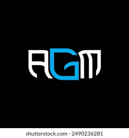 AGM logo design, AGM simple and modern logo. AGM luxurious alphabet design  