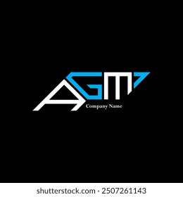 AGM logo design, AGM simple and modern logo. AGM luxurious alphabet design  