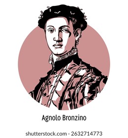 Agnolo Bronzino was an Italian painter of the Florentine mannerist period. Hand drawn vector illustration