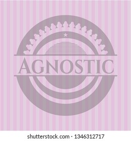 Agnostic pink emblem