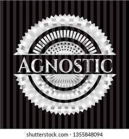 Agnostic silver shiny emblem