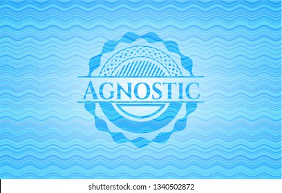 Agnostic water wave representation style badge.