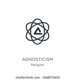 Agnosticism icon vector. Trendy flat agnosticism icon from religion collection isolated on white background. Vector illustration can be used for web and mobile graphic design, logo, eps10