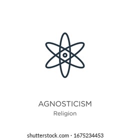 Agnosticism icon vector. Trendy flat agnosticism icon from religion collection isolated on white background. Vector illustration can be used for web and mobile graphic design, logo, eps10