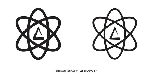 Agnosticism icons in outline and fill. vector illustration for ui.