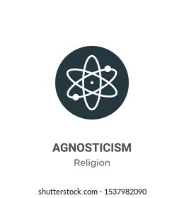 Agnosticism vector icon on white background. Flat vector agnosticism icon symbol sign from modern religion collection for mobile concept and web apps design.