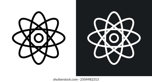 Conjunto de iconos de Vector de agnosticismo en blanco y negro relleno y estilo delineado.