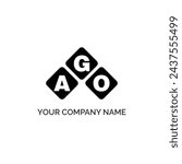 AGO letter logo design on white background. AGO logo. AGO creative initials letter Monogram logo icon concept. AGO letter design