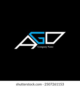 AGO logo design, AGO simple and modern logo. AGO luxurious alphabet design  