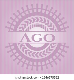 Ago pink emblem. Retro