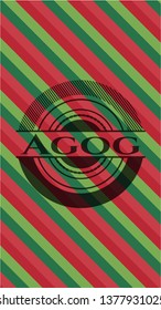 Agog christmas style emblem.