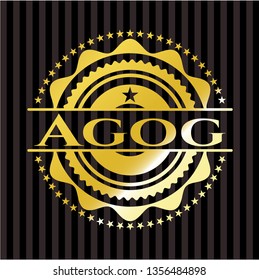 Agog gold badge or emblem