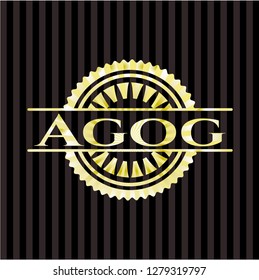 Agog gold emblem or badge