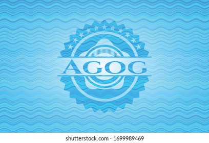 Agog water representation emblem. Vector Illustration. Detailed.