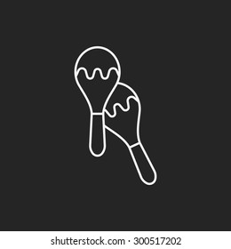 agogo bell line icon