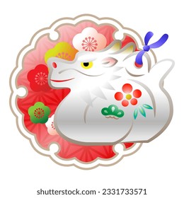 agon clay bell and flower ,Vector illustration