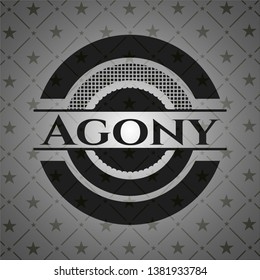 Agony black emblem. Vintage. Vector Illustration. Detailed.