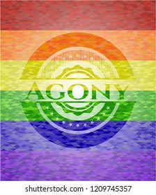 Agony lgbt colors emblem 